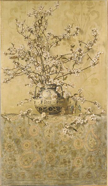 Apple Blossoms, Charles Caryl Coleman (American, Buffalo, New York 1840–1928 Capri, Italy), Oil on canvas, American 