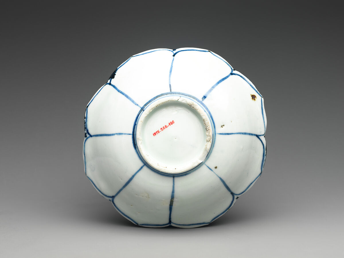 Set of Ten Bowls (Hachi) with Egrets, Porcelain with cobalt blue under transparent glaze (Hizen ware, Arita type), Japan