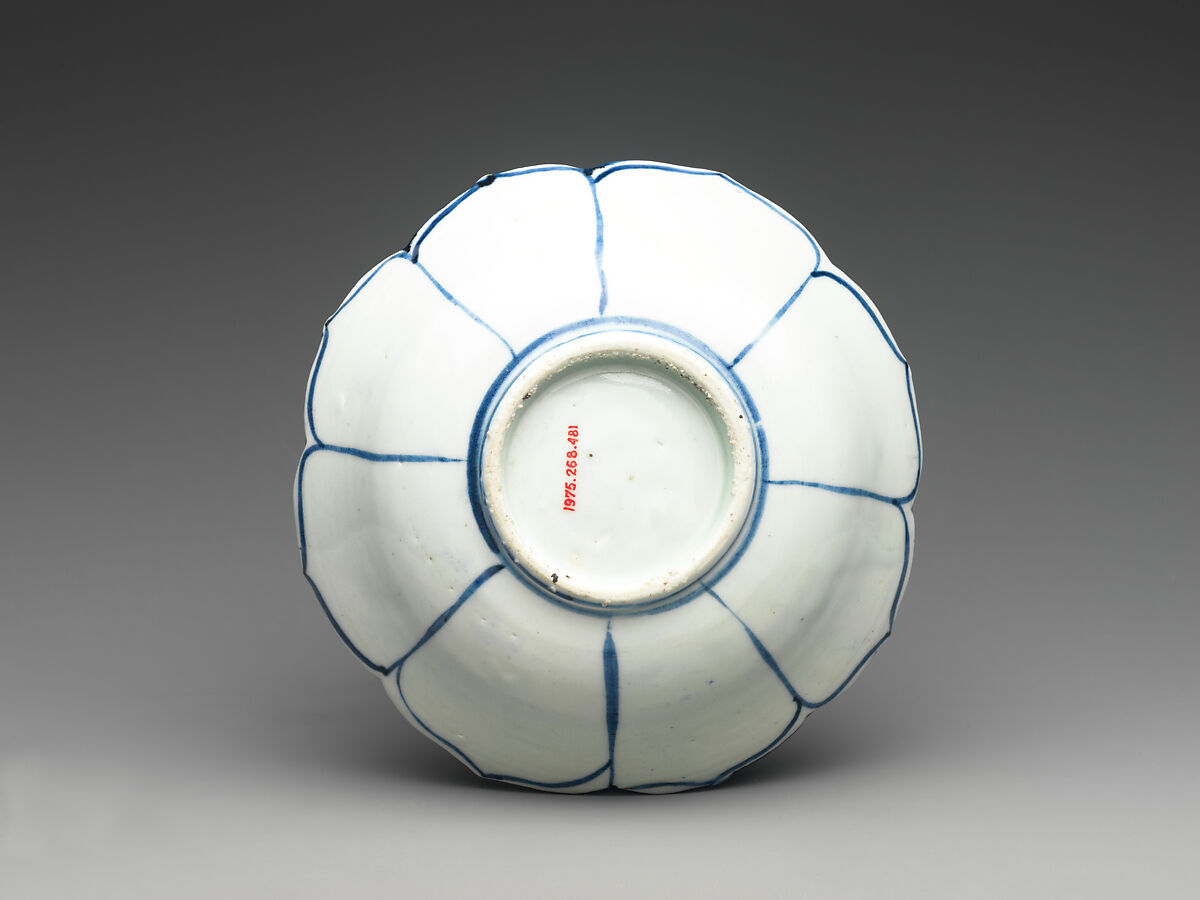 Set of Ten Bowls (Hachi) with Egrets, Porcelain with cobalt blue under transparent glaze (Hizen ware, Arita type), Japan