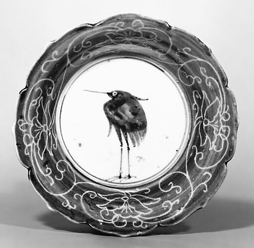 Deep Dish with Egret (from a set of ten)