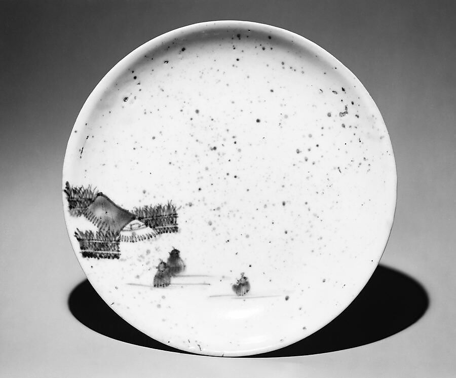 Dish, Porcelain with underglaze blue (Hizen ware), Japan 