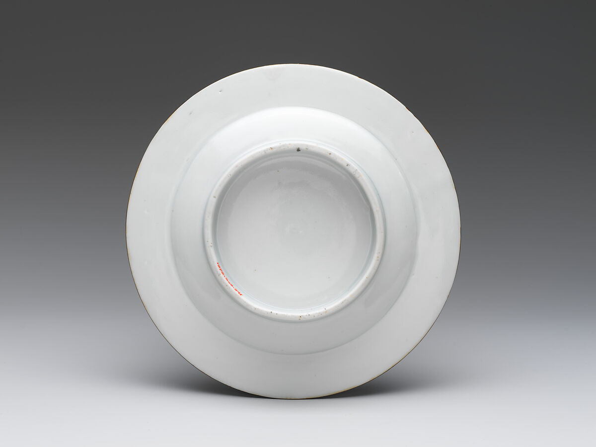 Small Dish (Kozara) with Stylized Flowers, Porcelain with cobalt blue under transparent glaze and iron-brown pigment and blue enamel over the glaze (Hizen ware, Nabeshima type), Japan