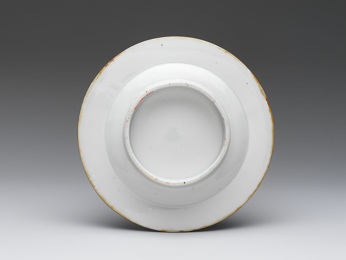 Small Dish (Kozara) with Stylized Flowers, Porcelain with cobalt blue under transparent glaze and iron-brown pigment and blue enamel over the glaze (Hizen ware, Nabeshima type), Japan