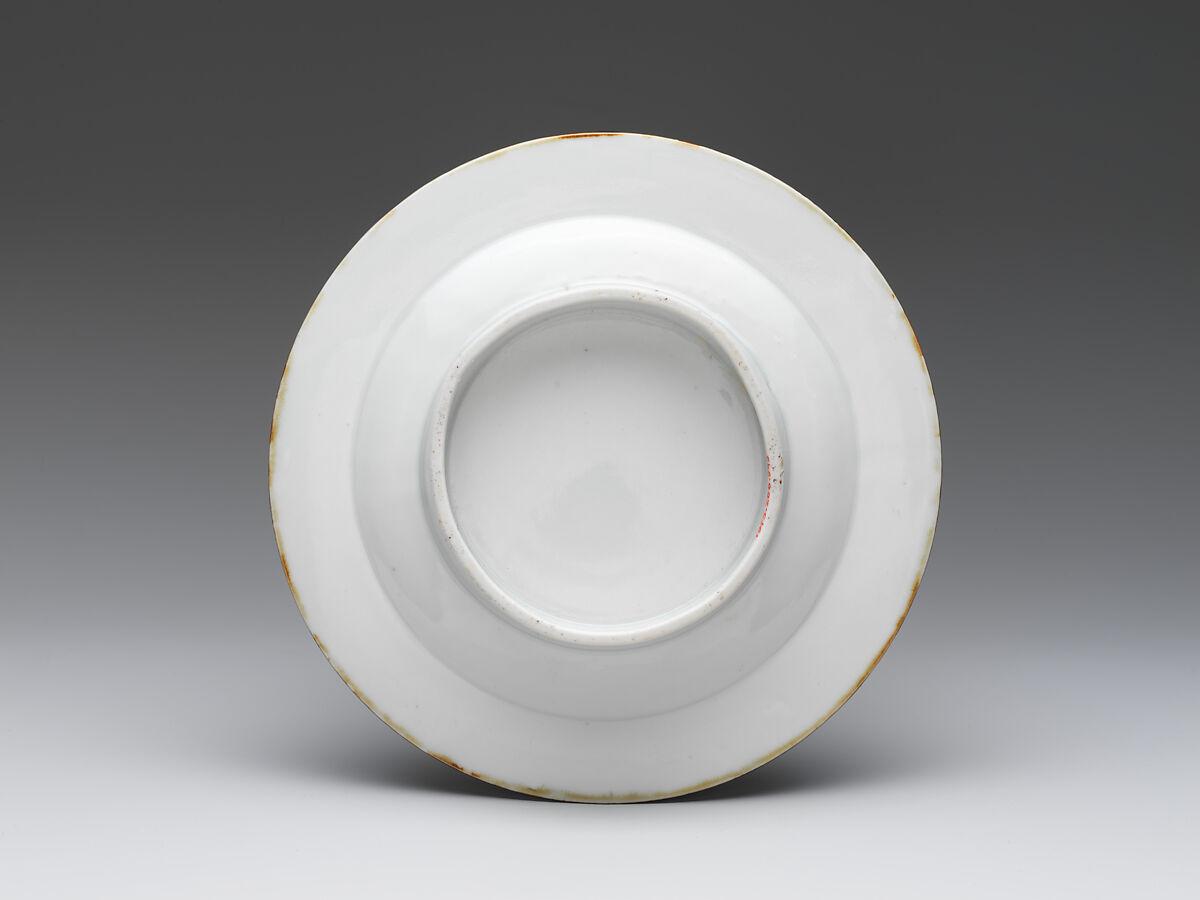 Small Dish (Kozara) with Stylized Flowers, Porcelain with cobalt blue under transparent glaze and iron-brown pigment and blue enamel over the glaze (Hizen ware, Nabeshima type), Japan