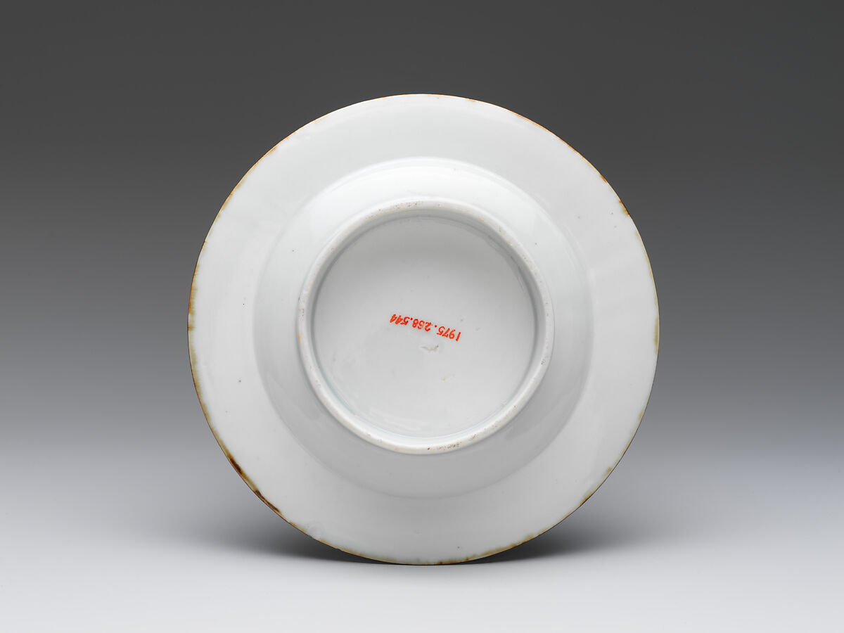 Small Dish (Kozara) with Stylized Flowers, Porcelain with cobalt blue under transparent glaze and iron-brown pigment and blue enamel over the glaze (Hizen ware, Nabeshima type), Japan