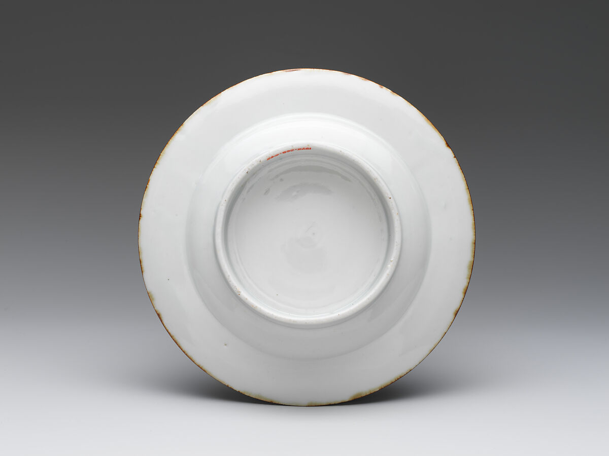 Small Dish (Kozara) with Stylized Flowers, Porcelain with cobalt blue under transparent glaze and iron-brown pigment and blue enamel over the glaze (Hizen ware, Nabeshima type), Japan