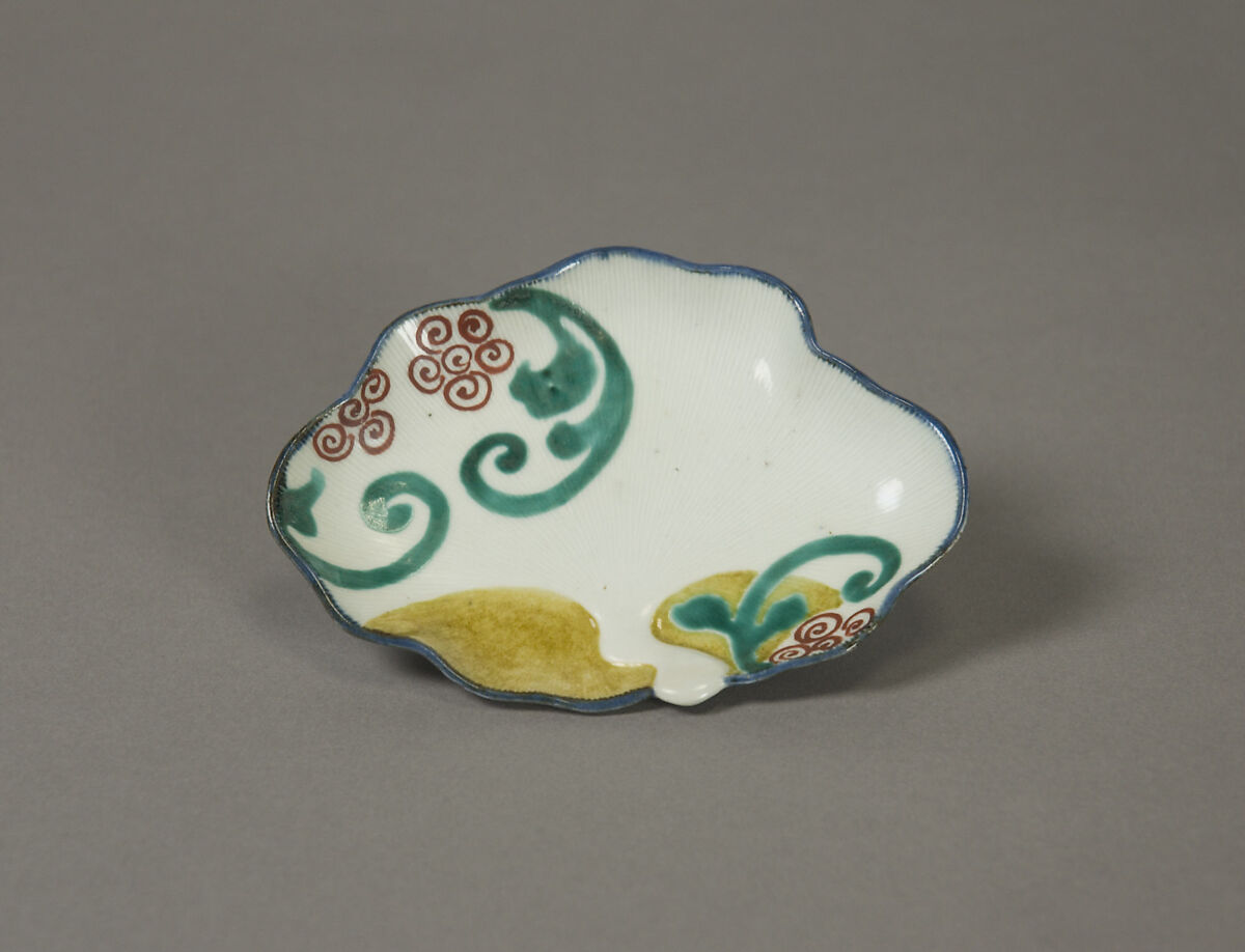 Dish, Porcelain with overglaze enamels (Hizen ware, early Nabeshima type), Japan 