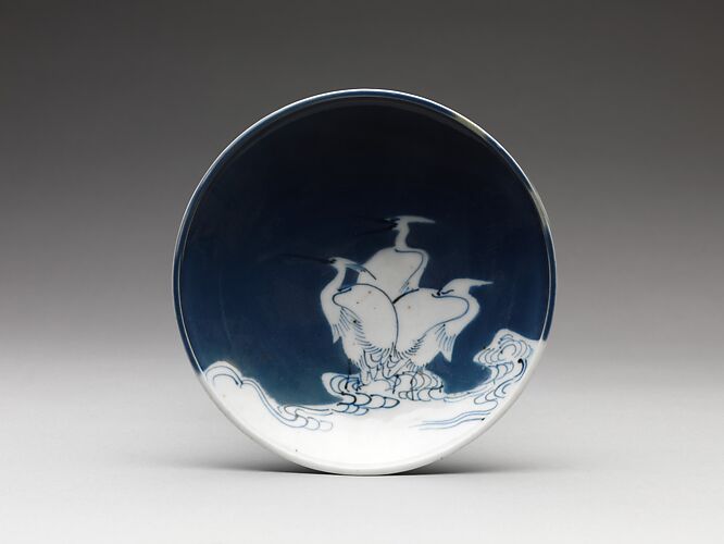 Dish with Heron Design