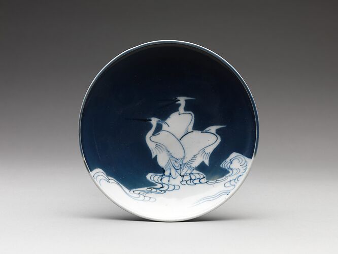 Dish with Heron Design