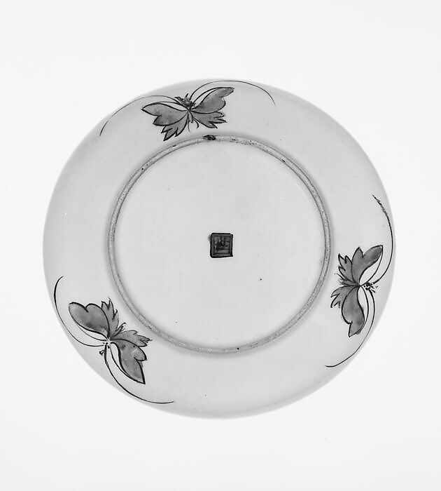 Dish, Porcelain painted with polychrome enamels (Hizen ware, Kutani type), Japan