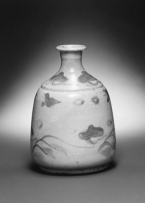 Bottle, Porcelain with underglaze blue (Arita ware), Japan 