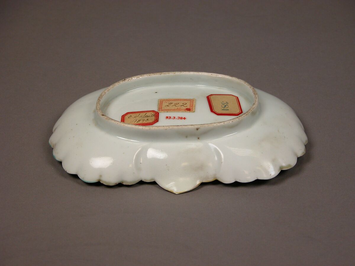 Small Dish (Kozara) with Radishes, Porcelain with iron-brown glaze, cobalt blue under transparent glaze, and polychrome enamels over the glaze (Hizen ware, Arita type) , Japan