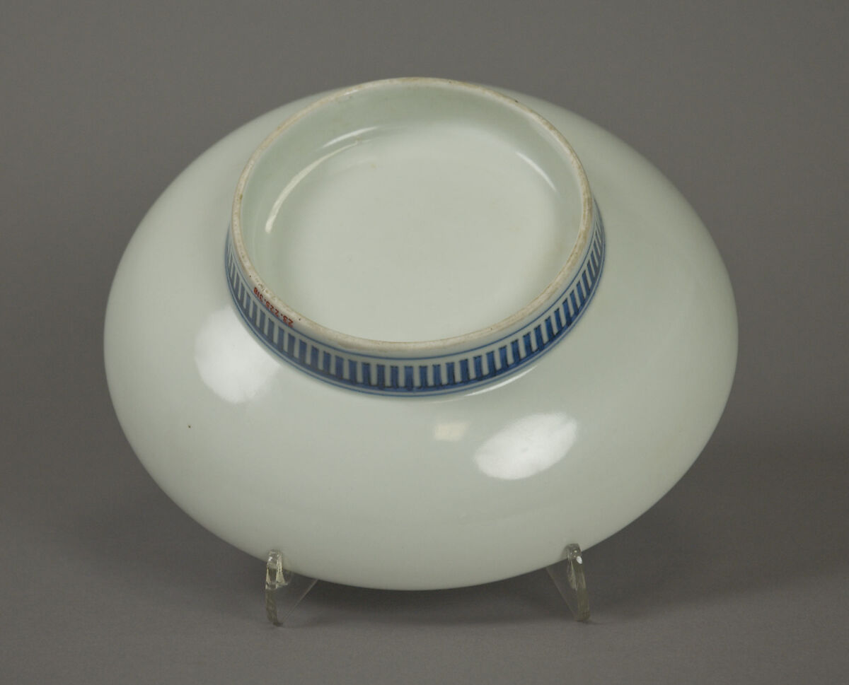 Dish with Cherry Blossoms and Bundles of Brushwood, Porcelain with cobalt blue under transparent glaze and polychrome enamels over the glaze (Hizen ware, Nabeshima type), Japan