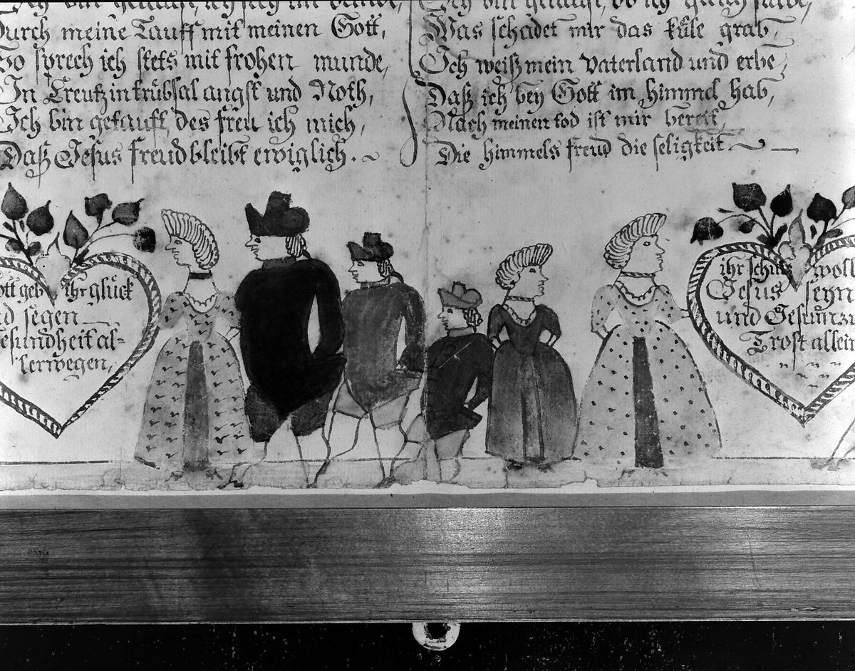 Birth and Baptismal Certificate, Ink and watercolor on paper, American