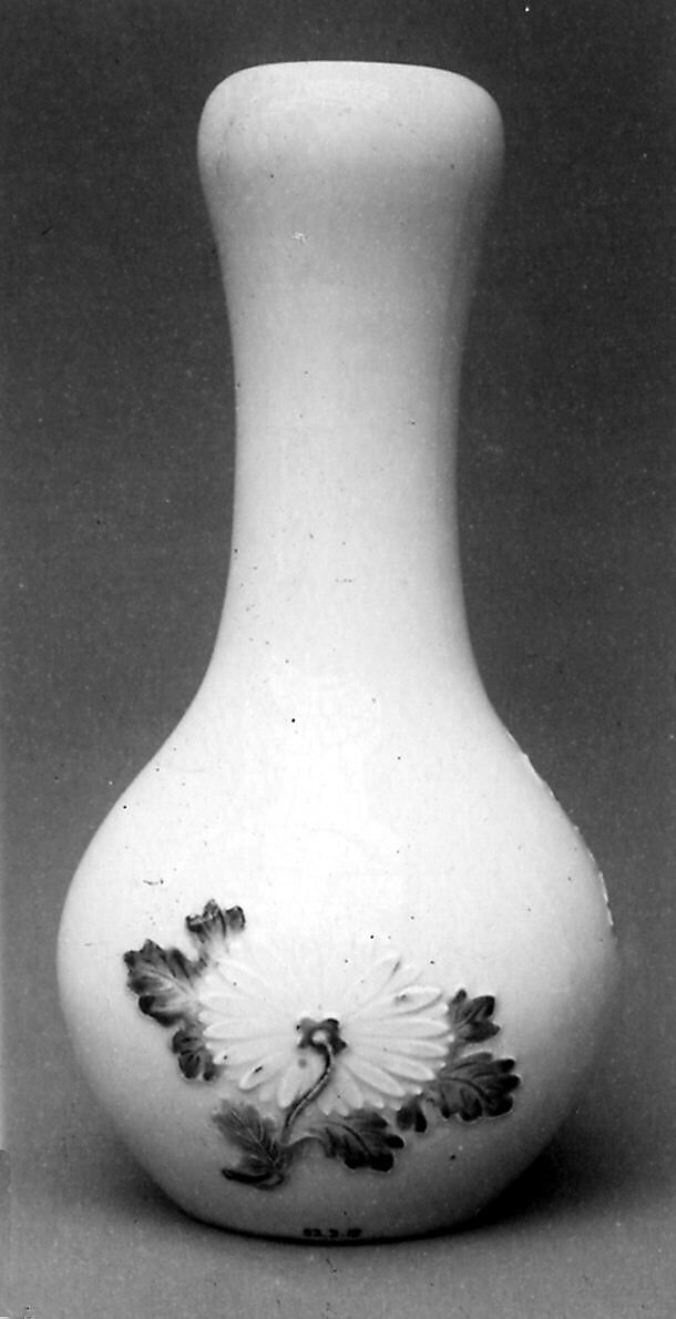 Vase, White porcelain decorated with blue under the glaze and reliefs (Hirado ware), Japan 