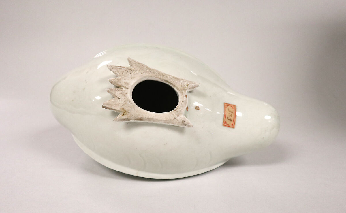 Censer In Form of a Goose, Pure white porcelain (Hirado ware), Japan