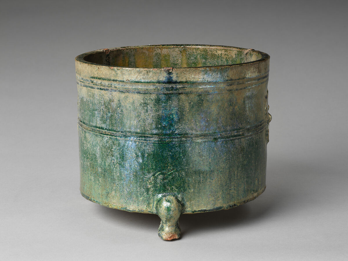 Cylindrical Vessel (Lien), Pottery, China