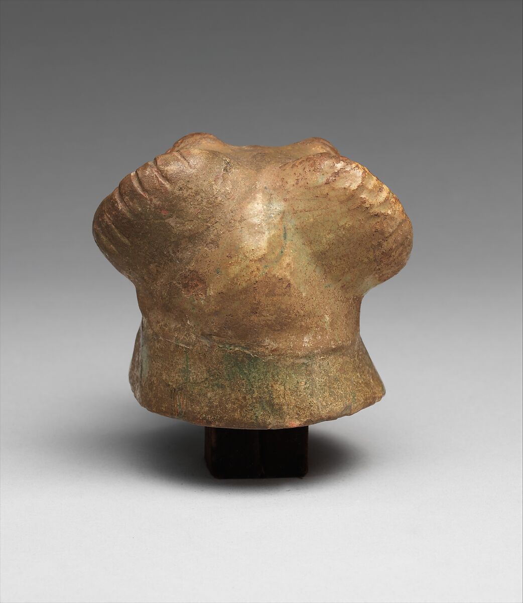 Ram's Head, Pottery with green glaze, China