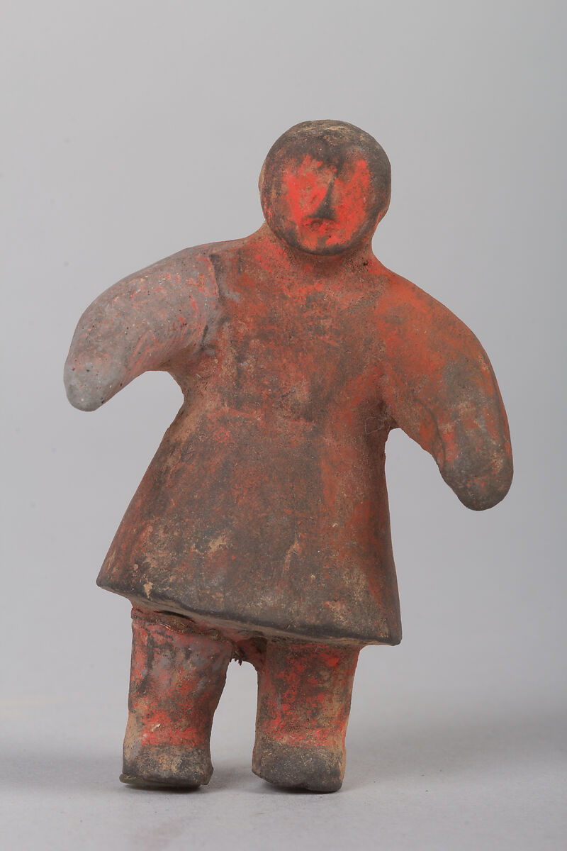 Figure of a child, Baked clay, China 
