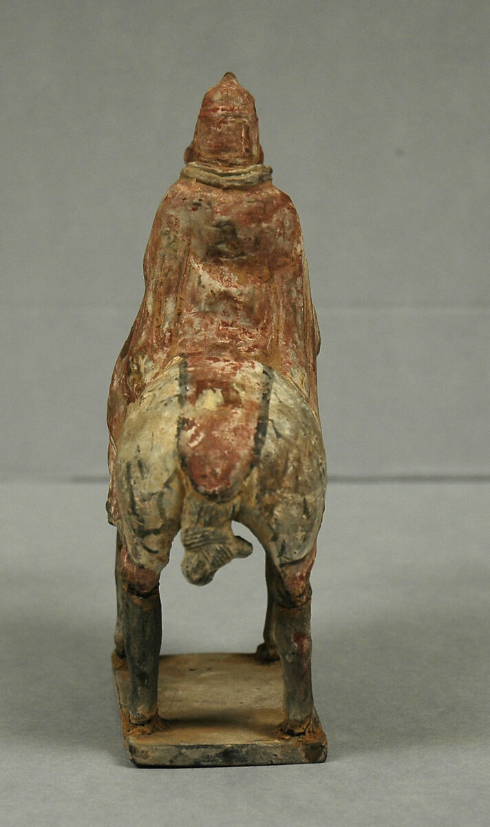 Armored horse and rider, Earthenware with pigment, China