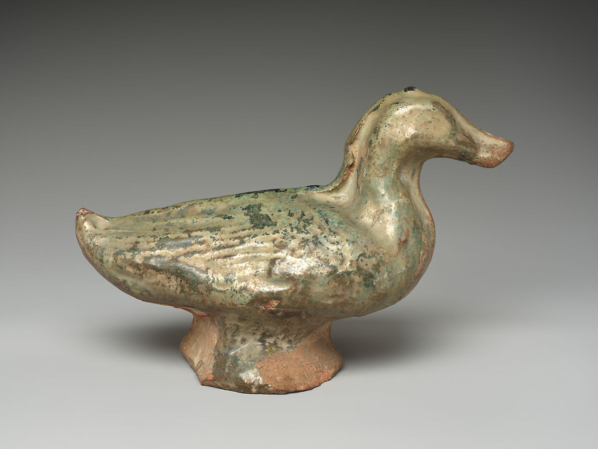 Figure of a Duck, Red pottery, China