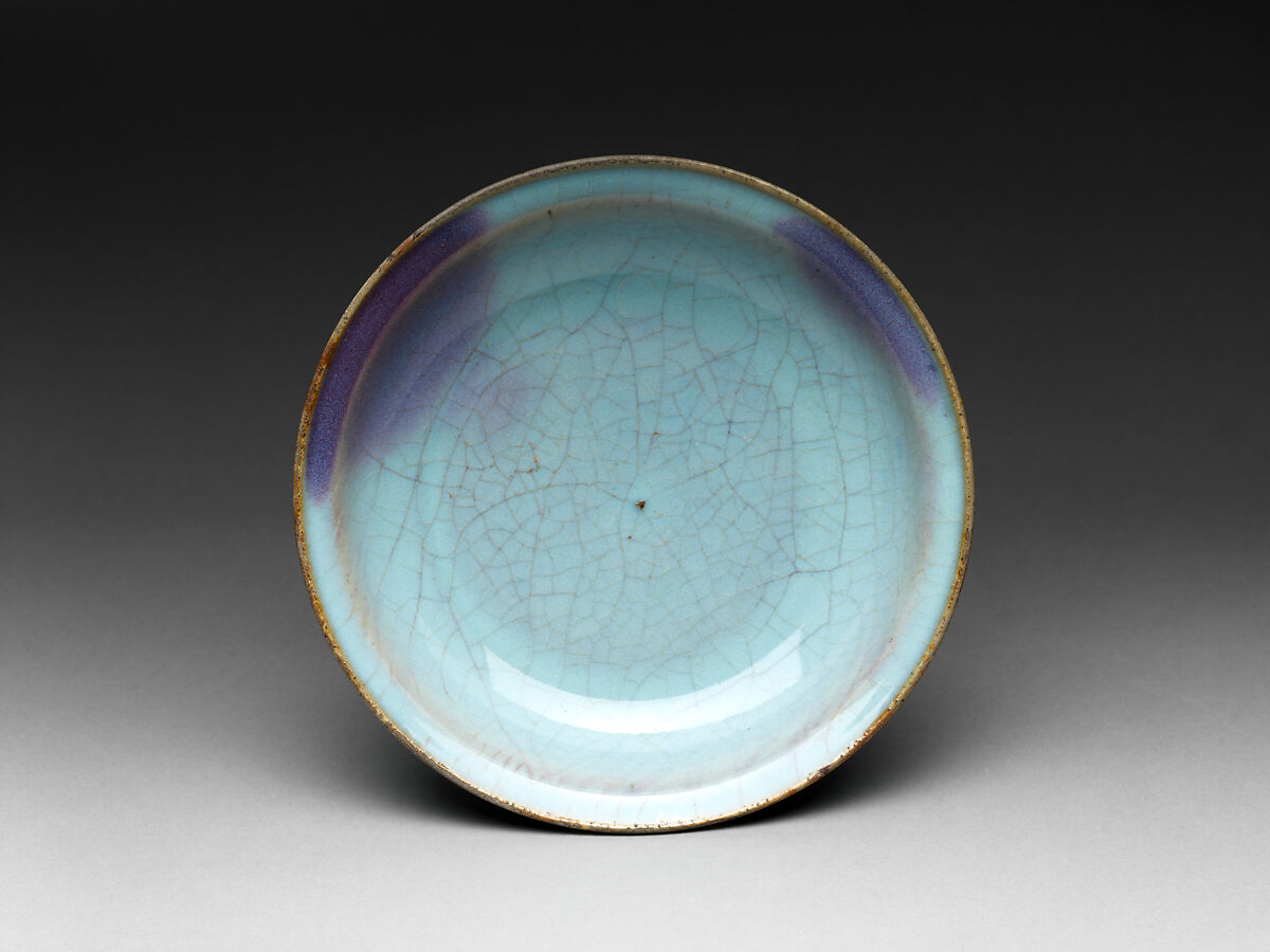 Plate, Pottery (Jun ware, possibly Guan ware), China 