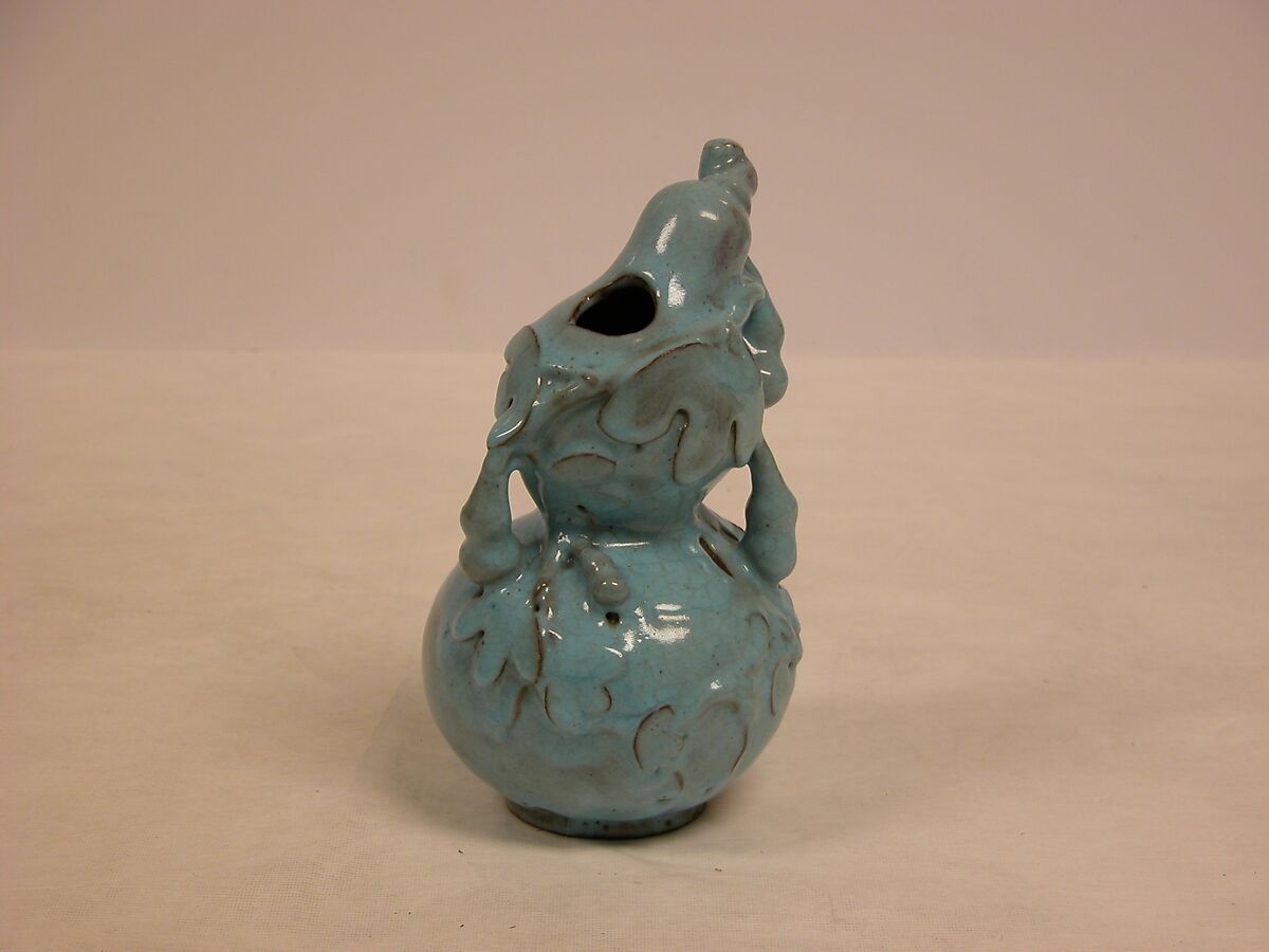 Vase in the shape of a double gourd, Pottery ("soft" Jun ware), China 