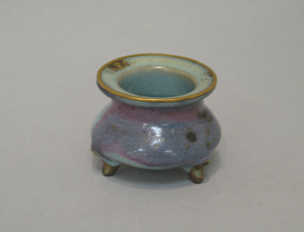 Incense Burner, Stoneware with blue glaze, China 