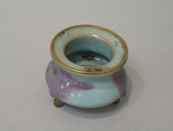 Incense Burner, Stoneware with blue glaze, China