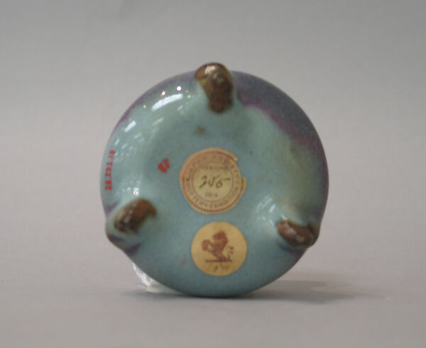 Incense Burner, Stoneware with blue glaze, China