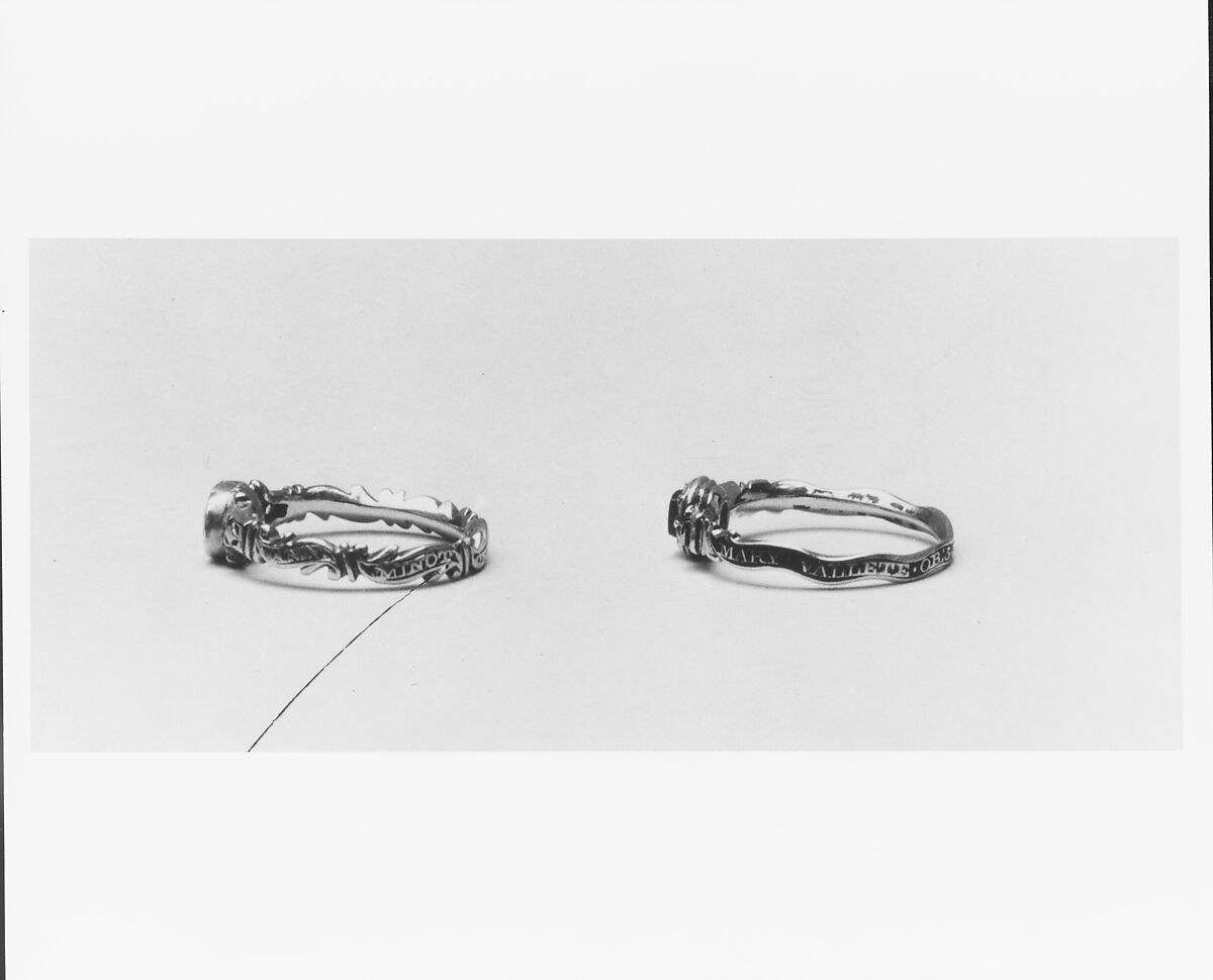 Mourning Ring, Possibly Elmkin Hitchcock (1726–1788), Gold, garnet, American