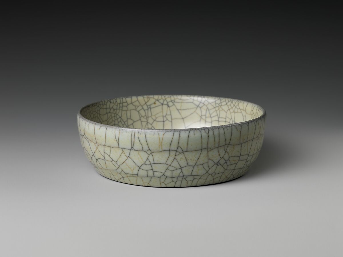 Brush washer, Stoneware with crackled glaze (Ge ware), China 