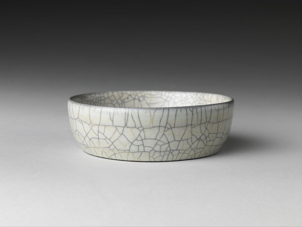 Brush washer, Stoneware with crackled glaze (Ge ware), China