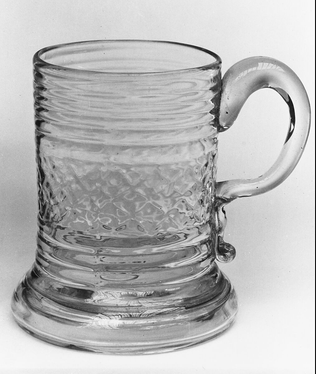 Mug, Blown molded lead glass, American 