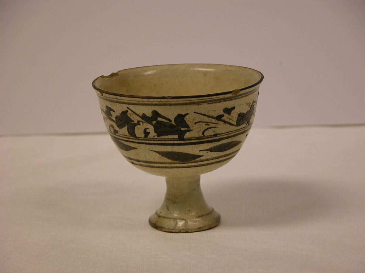 Cup on High Foot, Pottery (Cizhou ware), China 