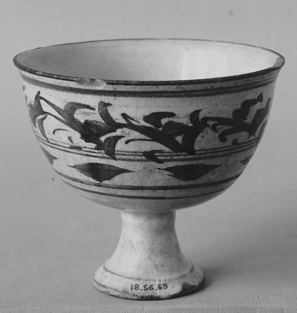 Cup on High Foot, Pottery (Cizhou ware), China
