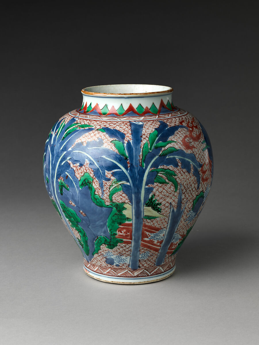 Jar with Mythical Qilin, Porcelain painted with colored enamels over transparent glaze (Jingdezhen ware), China