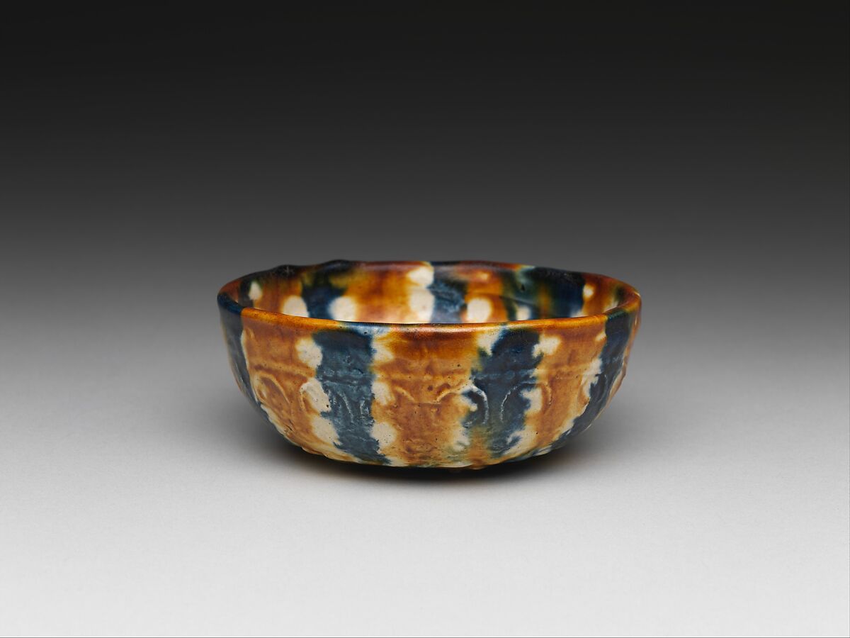 Bowl, Earthenware with molded decoration and three color (sancai) glaze*, China 