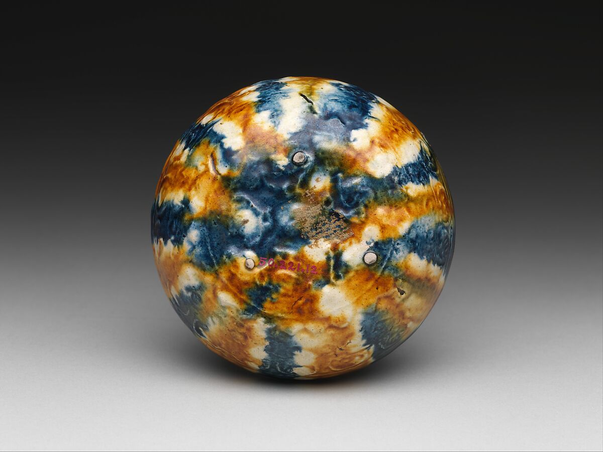 Bowl, Earthenware with molded decoration and three color (sancai) glaze*, China