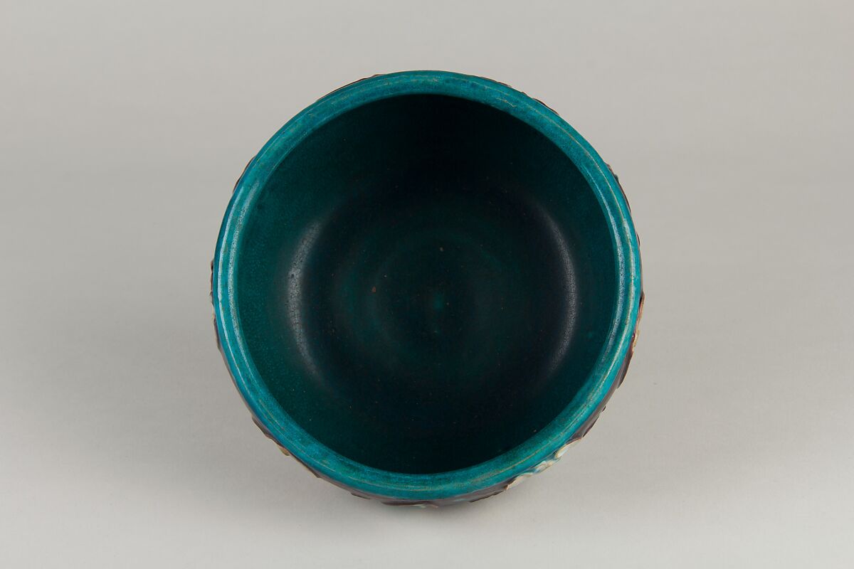 Bowl, Stoneware with cloisonné-style decoration, China