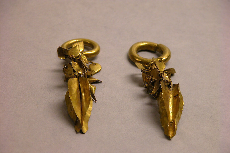 Earring (One of a Pair), Gold, Korea