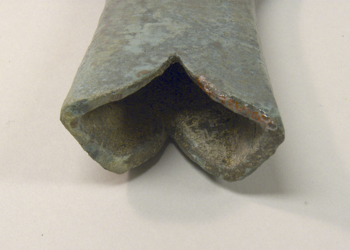 Swallowtail Hafted Ax with Diamond Pattern, Bronze, Indonesia