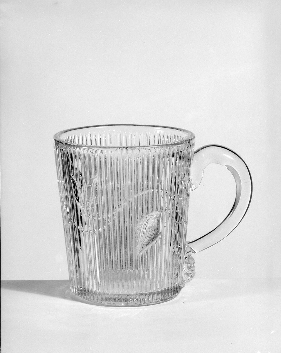 Mug, Pressed glass, American 