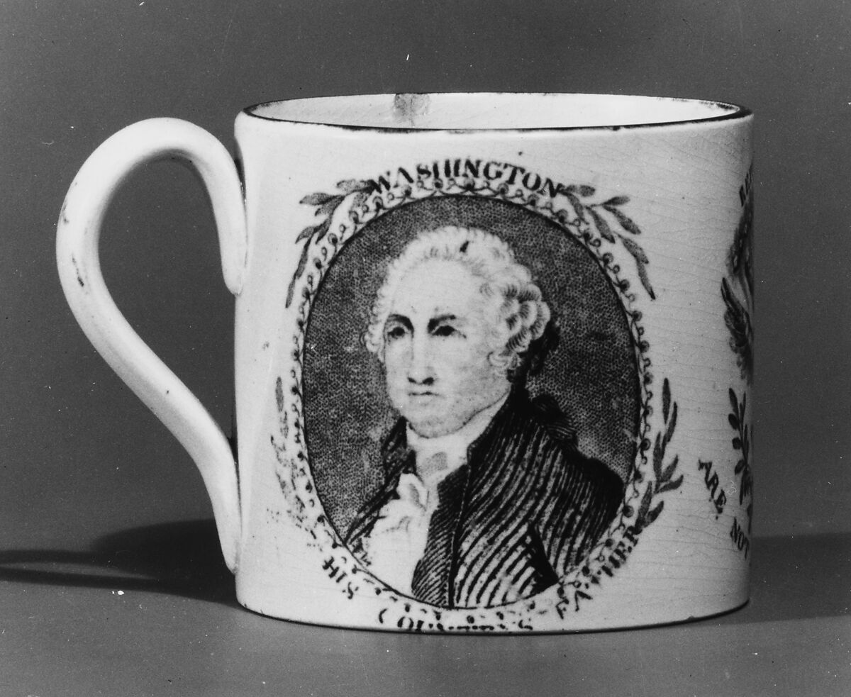 Mug, Ralph Hall &amp; Son (active 1836–1841), Earthenware, transfer-printed, British (American market) 