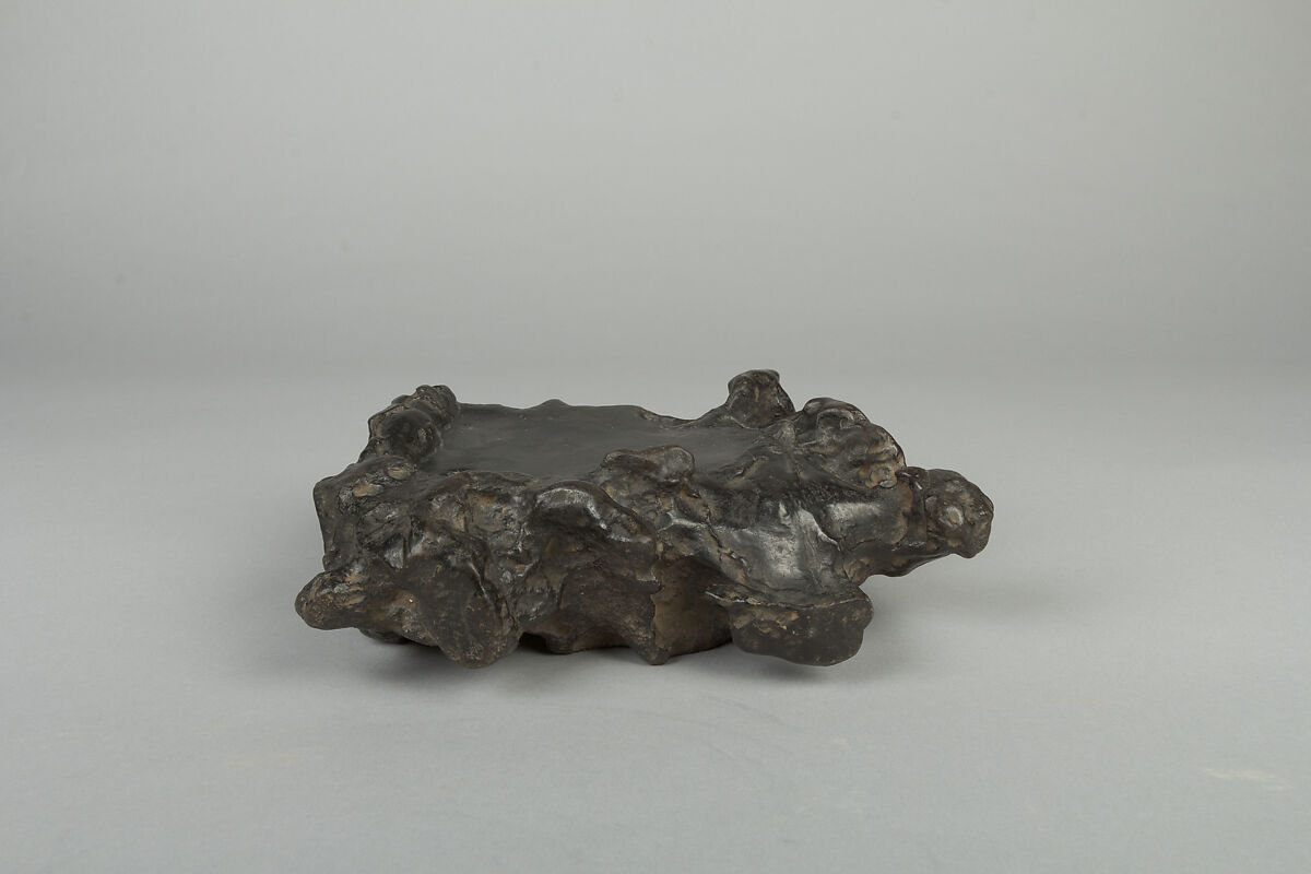 Inkstone with Knobbed Protrusions, Black limestone, possibly Lingbi, China