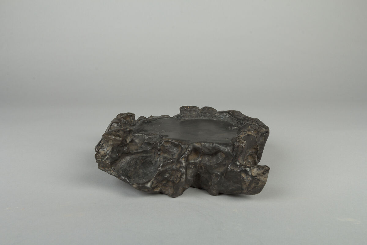 Inkstone with Knobbed Protrusions, Black limestone, possibly Lingbi, China