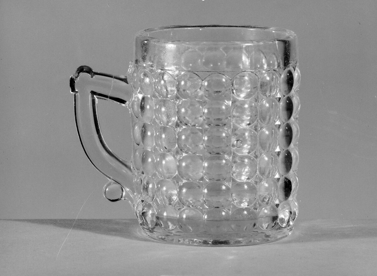 Mug, Adams and Company, Pressed yellow glass, American 