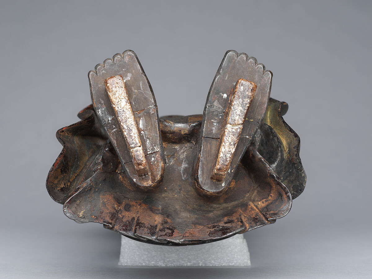 Jizō, Bodhisattva of the Earth Store (Kshitigarbha), Kaikei (Japanese, active 1183–1223), Lacquered Japanese cypress, color, gold, cut gold, and inlaid crystal, Japan