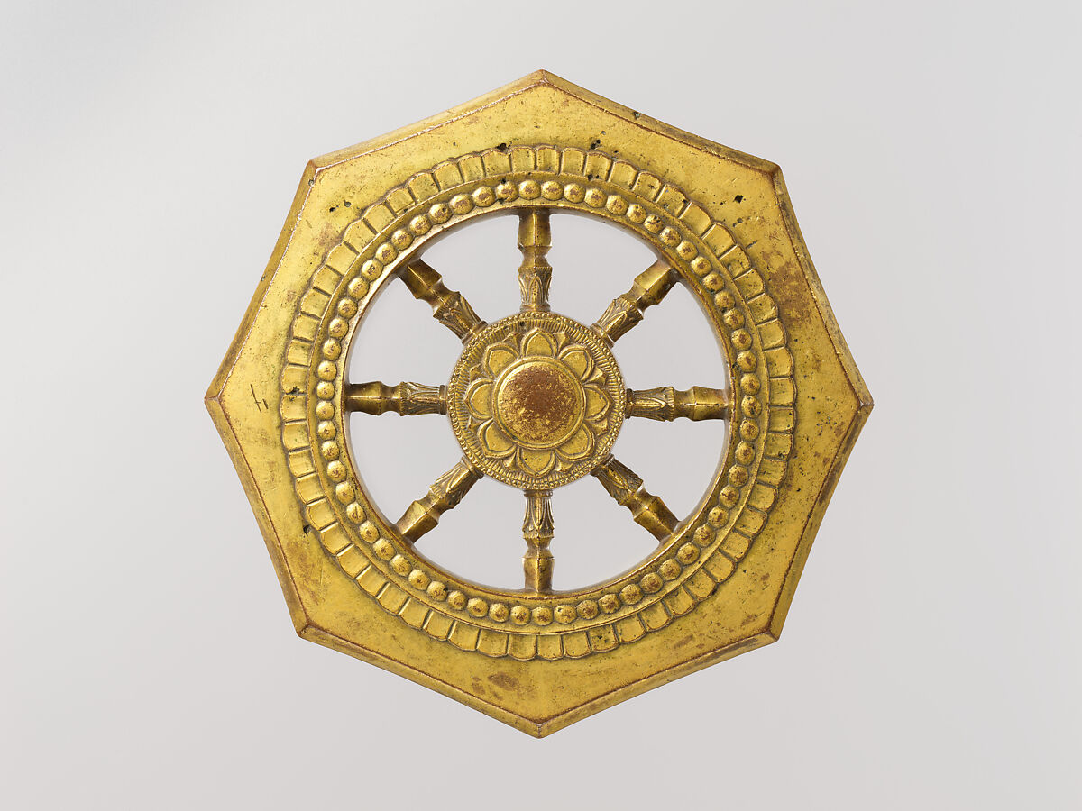 Wheel of the Buddhist Law (Rinpō), Gilt bronze, Japan