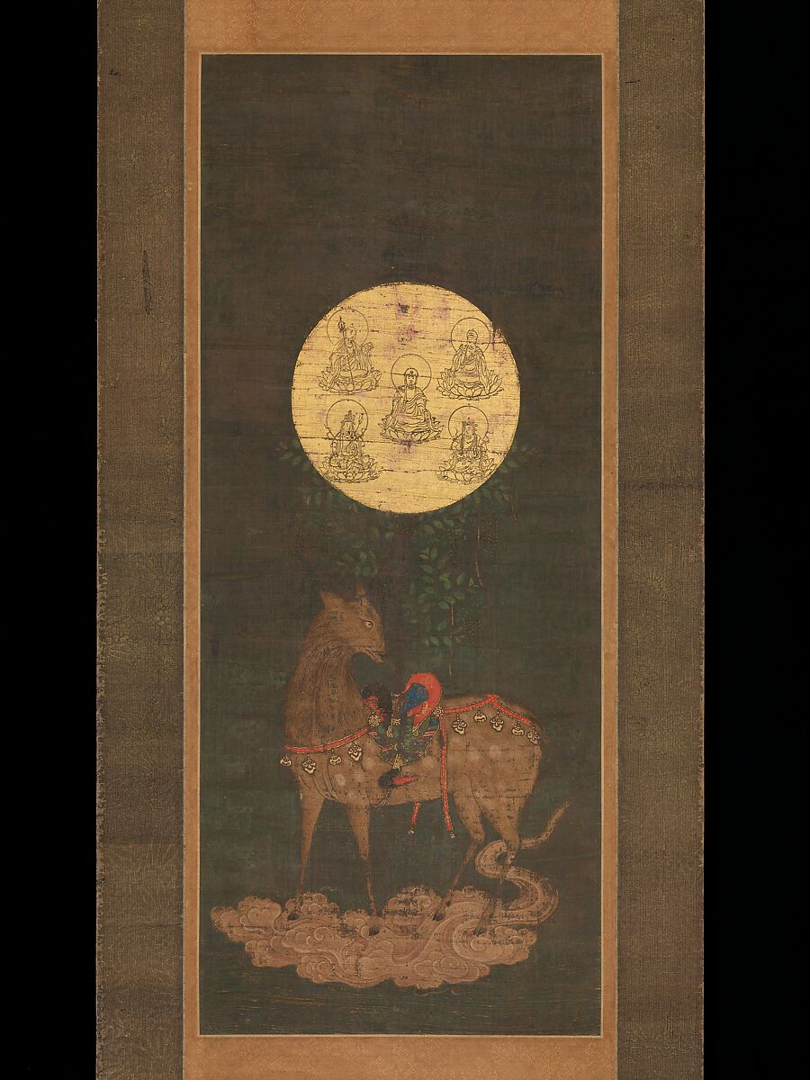 Deer Mandala of Kasuga Shrine, Hanging scroll; color on silk, Japan 